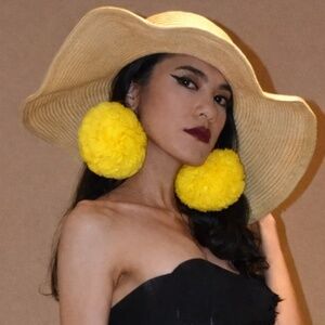 Yelloani Plush Earrings One of a kind design byfirebody